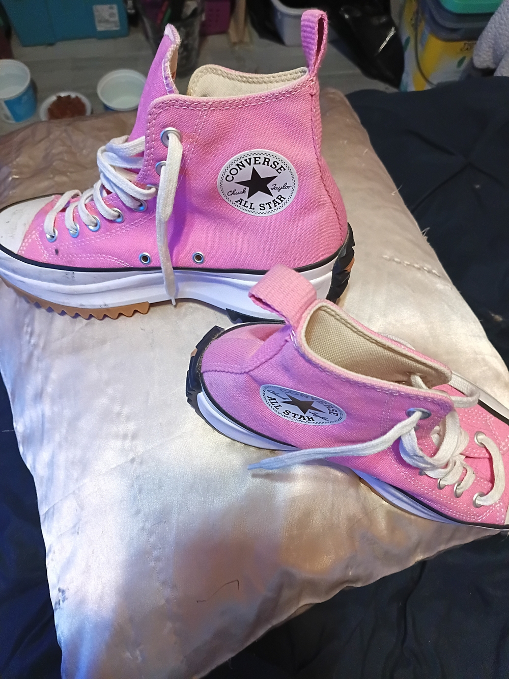 Converse Pink All Star Platform High-Top Sneakers